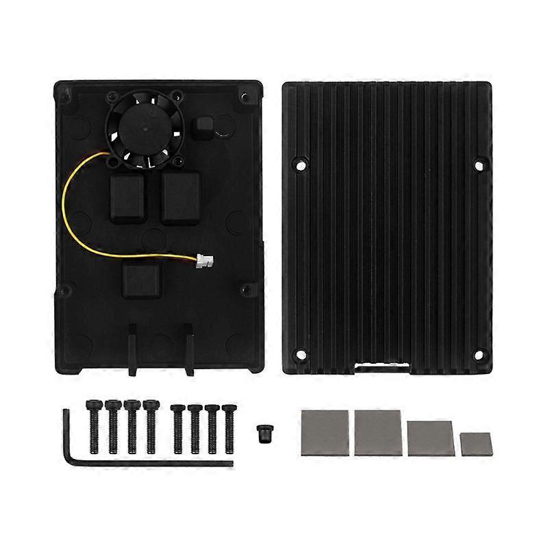 Aluminum Case with Cooling Fan Enclosure for Pi 5 Board Cooling