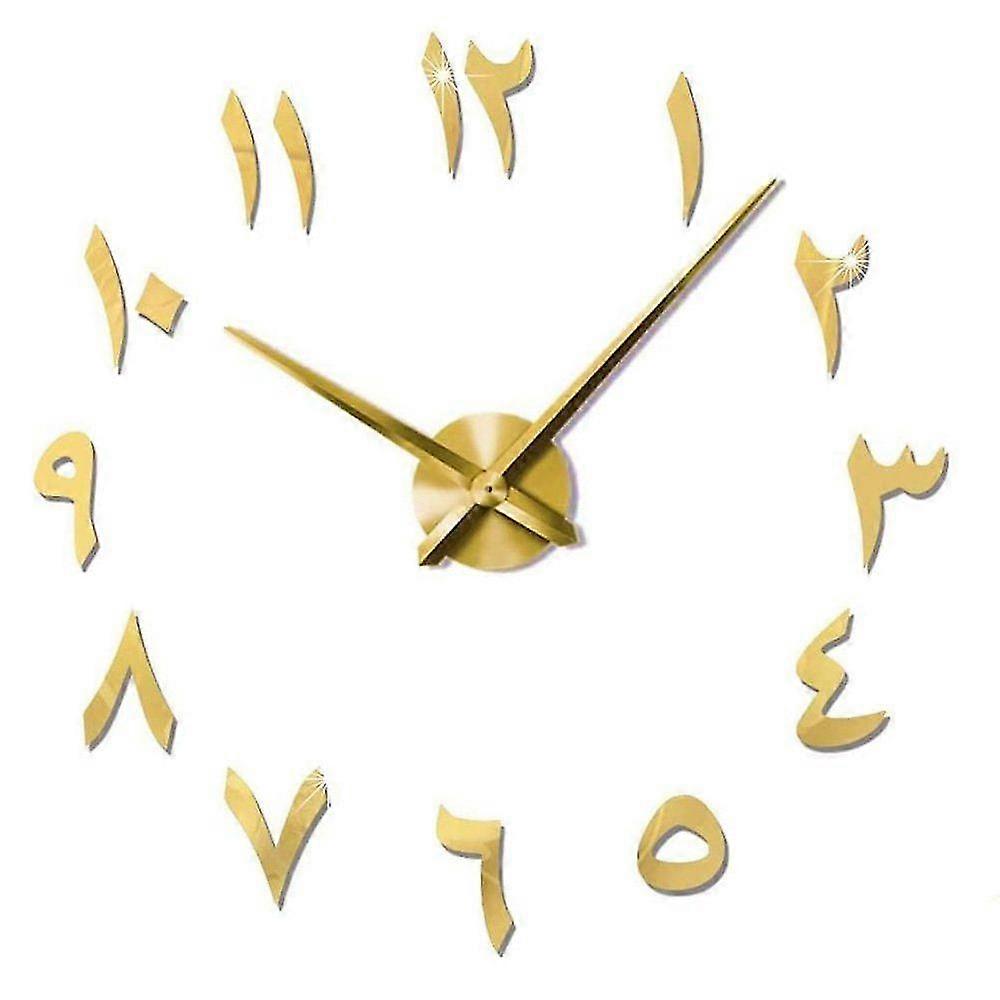 3d Arabic Wall Clock Large Modern Mute Diy Decoration Gift