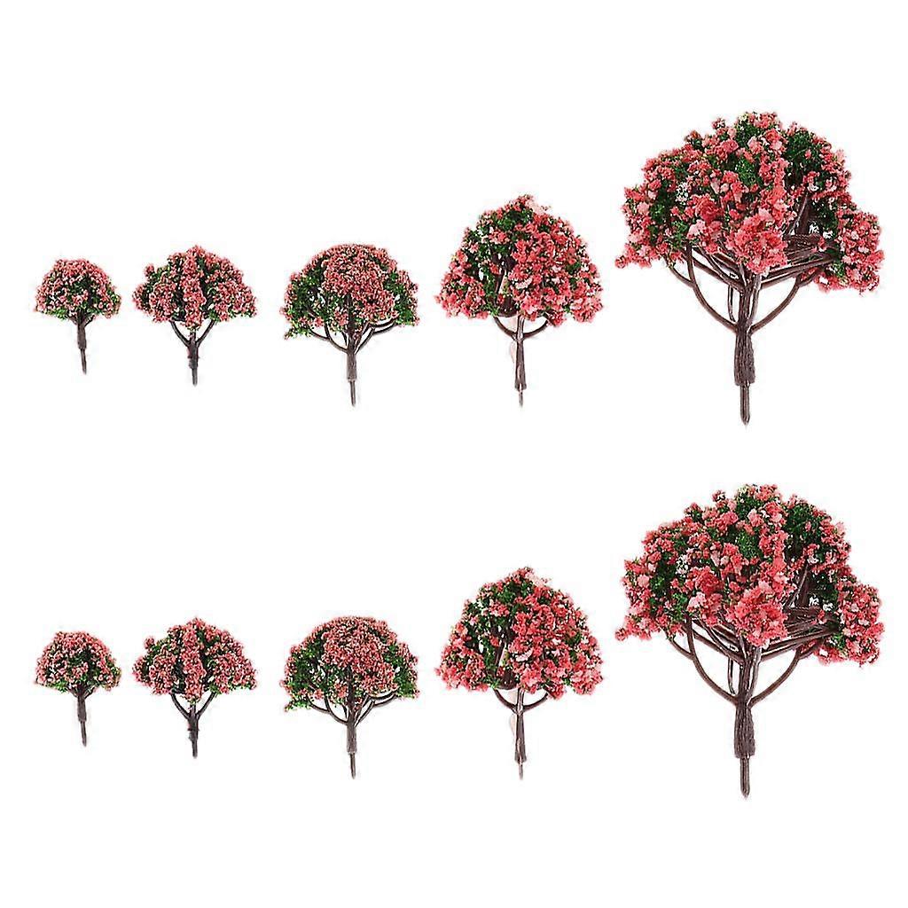 Model Trees Scenery Peach Flower 1:75 to 1:500 Scale Tree Landscape Layout