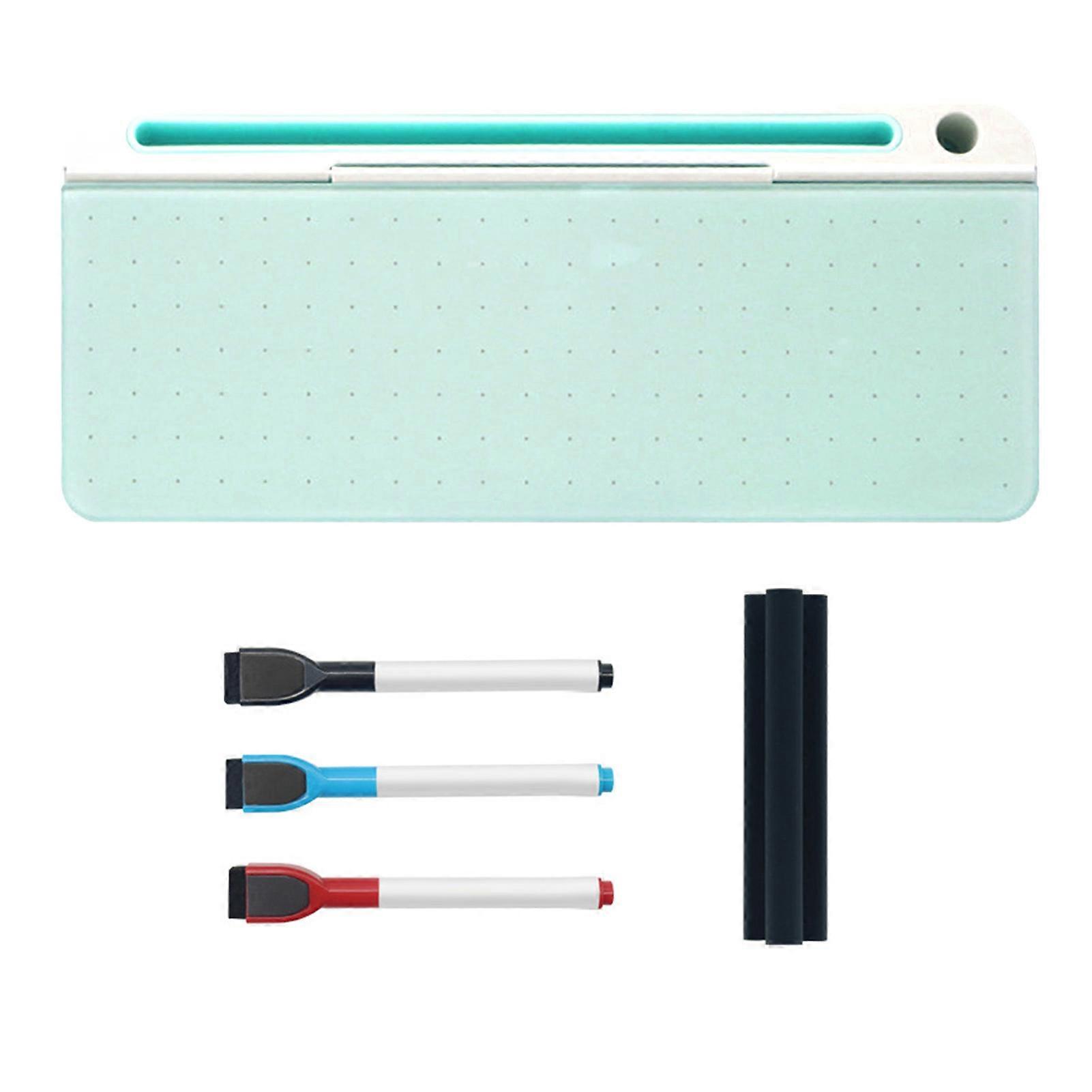 卓上ホワイトボードドライイレースガラスホワイトボードノートボード収納オーガナイザーオフィスグリーン用