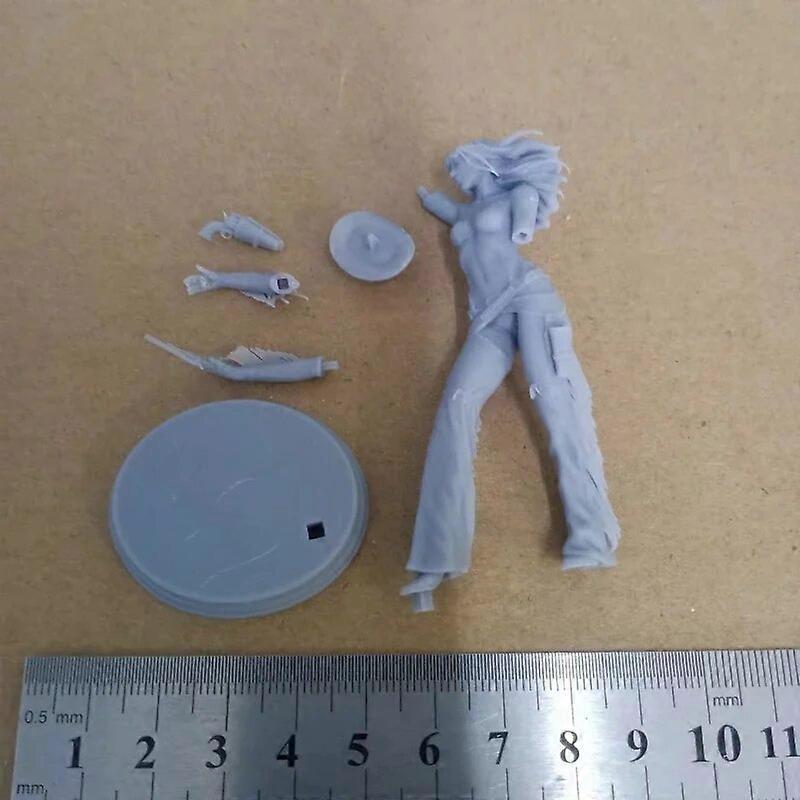 Cow Girl Full Resin Figure 1/24 Κλίμακα 75mm Μινιατούρες Συναρμολογημένο κιτ μοντέλου Μη συναρμολογημένο διόραμα και άβαφα ειδώλια Παιχνίδια