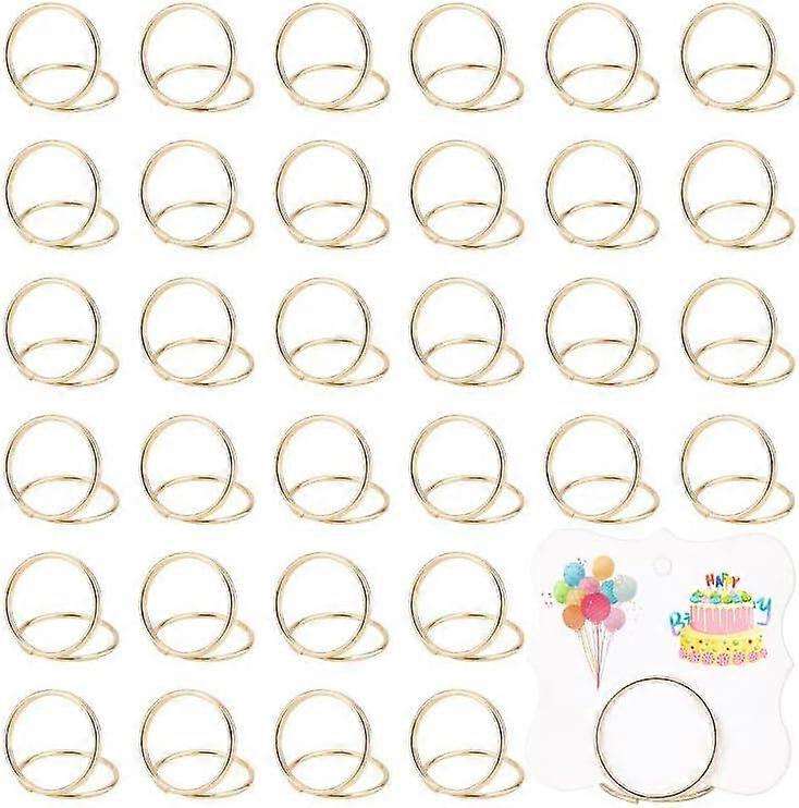 36pcs Mini Place Card Holders Golden Round Wire Photo Holder Small Size Table Number Holders Pictures Stand Clips Menu Memo Clips for Weddings Anniver