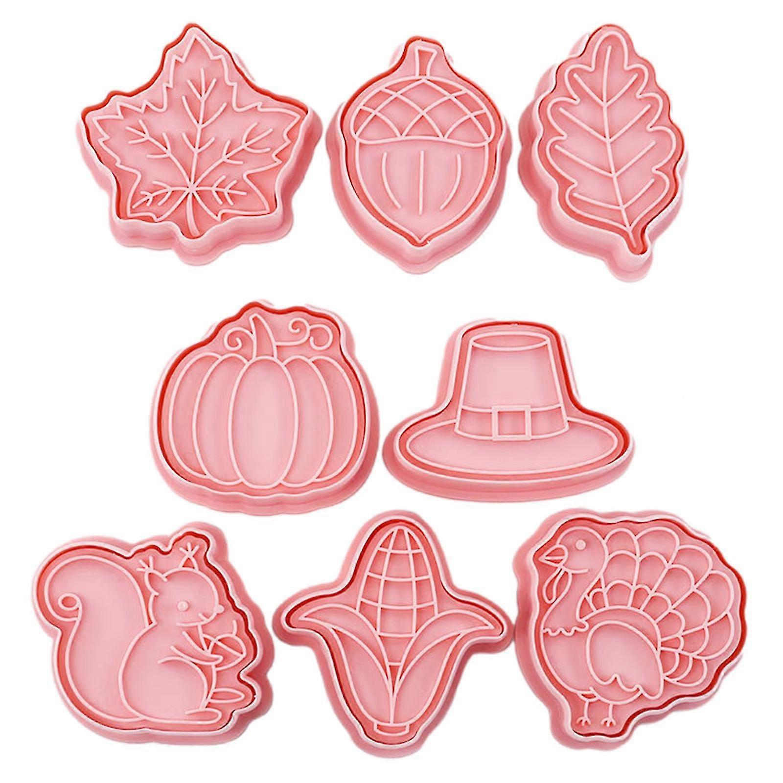 Plastic Diy Cookie Cutters Thanksgiving Theme Shape Kitchen Baking Decoration PK