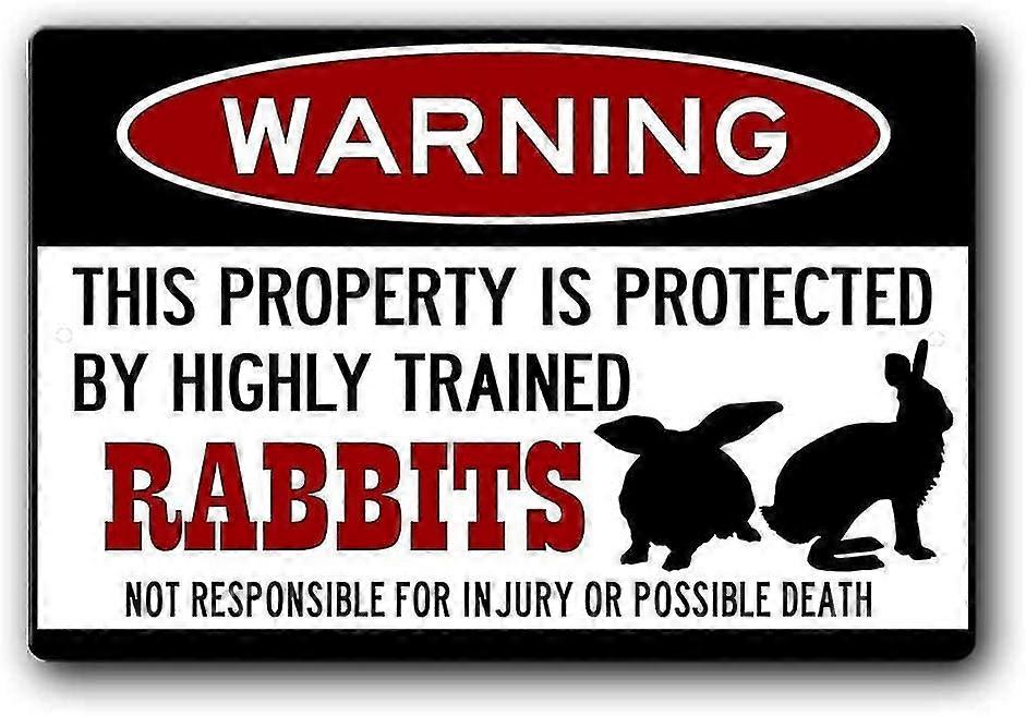 علامة الأرانب ، علامات معدنية مضحكة ، إكسسوارات أرنب ، علامة الأرانب ، أذنين متدلية ، علامة تحذير الأرنب القصدير سيج