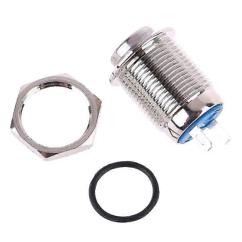 12mm Waterproof High Round Metal Momentary Push Button Switch Screw Terminals