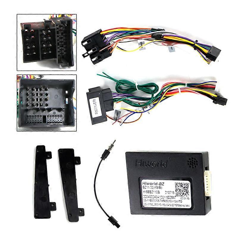 Car Radio Fascia Frame For BENZ C-CLASS W203 CL203 W209 W463 2004-2007 Optional Cable CAN Dash Fitting Panel Kit For 9inch