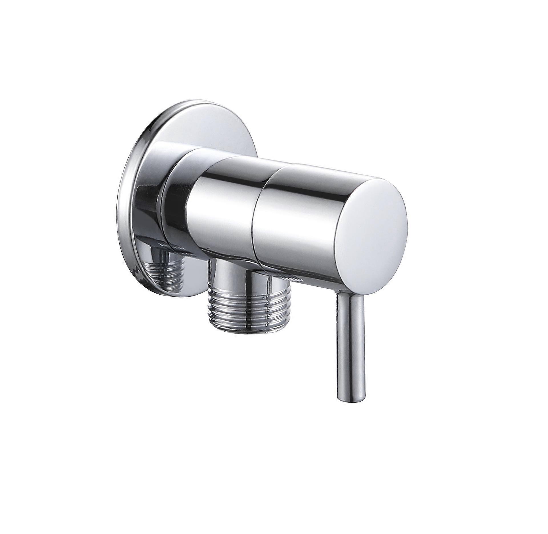 Vanne d’angle/inverseur murale pour mitigeur, raccord mural 1/2 pouce avec levier unique, sortie 1/2 pouce, chrome