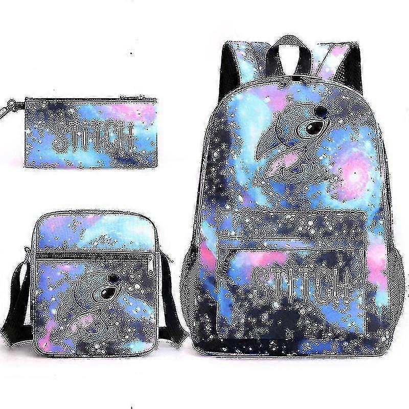 Lilo Stitch Backpack Three-piece Set School Bag -l
