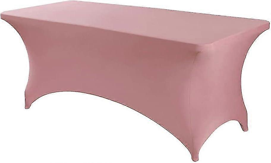 4 Ft Stretch Tablecloth,polyester Rectangular Tablecloth,tight Fitting Tablecloth, Wedding Banquetblack)