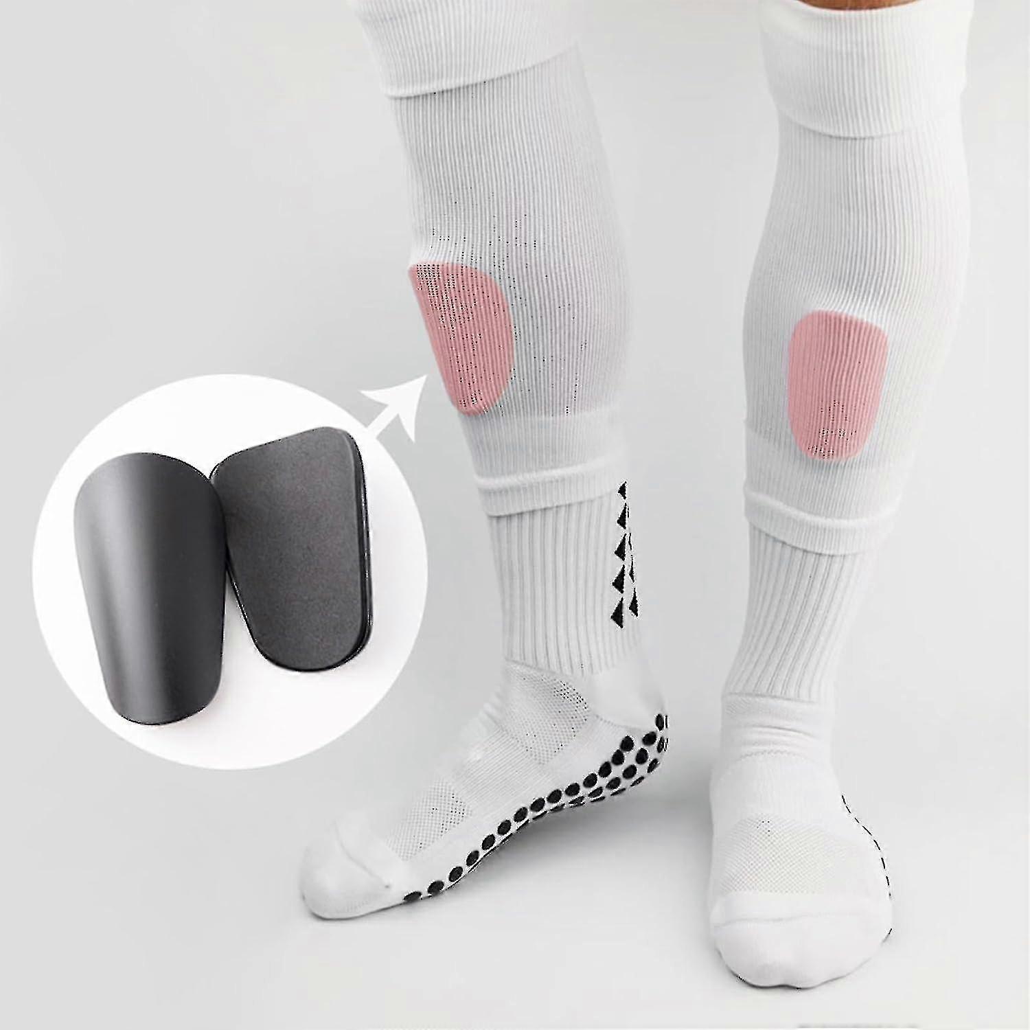 2 זוגות מגני שוק מיני מקצועיים לכדורגל, סט מגני שוק מיני לכדורגל, שרוולי מגני שוק נגד החלקה לכדורגל יוניסקס, שרוולי מגני שוק, שוק כדורגל מקצועי