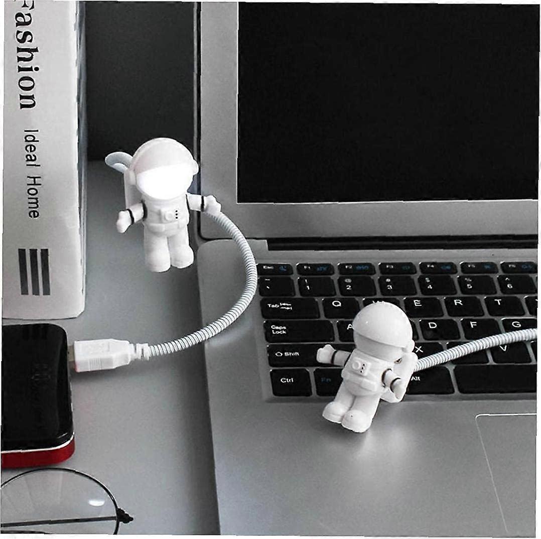 Nacht-LED-Schreibtischlampenlicht USB-verstellbarer Astronauten-Raumfahrer flexibel faltbar für PC-Computer, dekoratives Licht für zu Hause