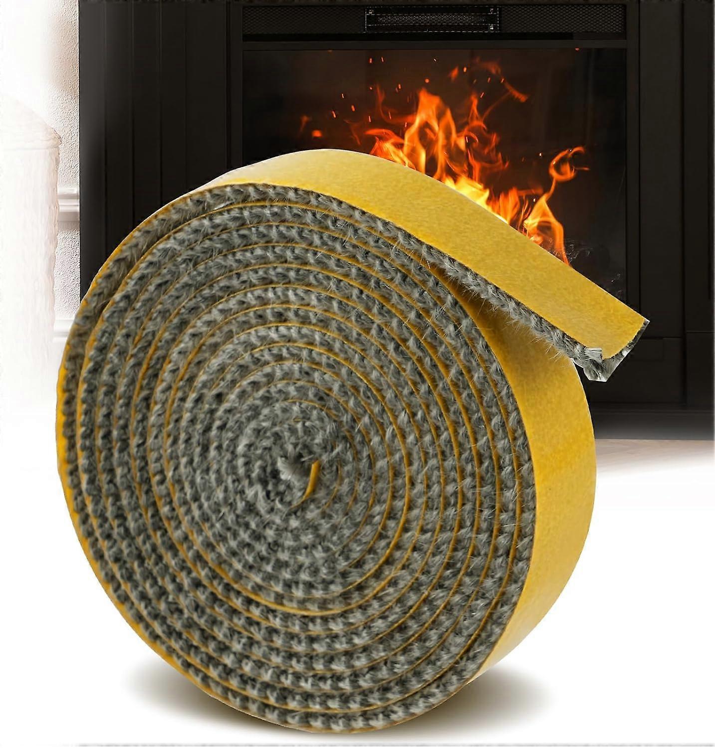 אטם תנור עץ, אטם כיריים, פיברגלס נדבק מעצמו חבל אטום לכיריים, אח, דלת תנור, דוודים, עמיד בחום