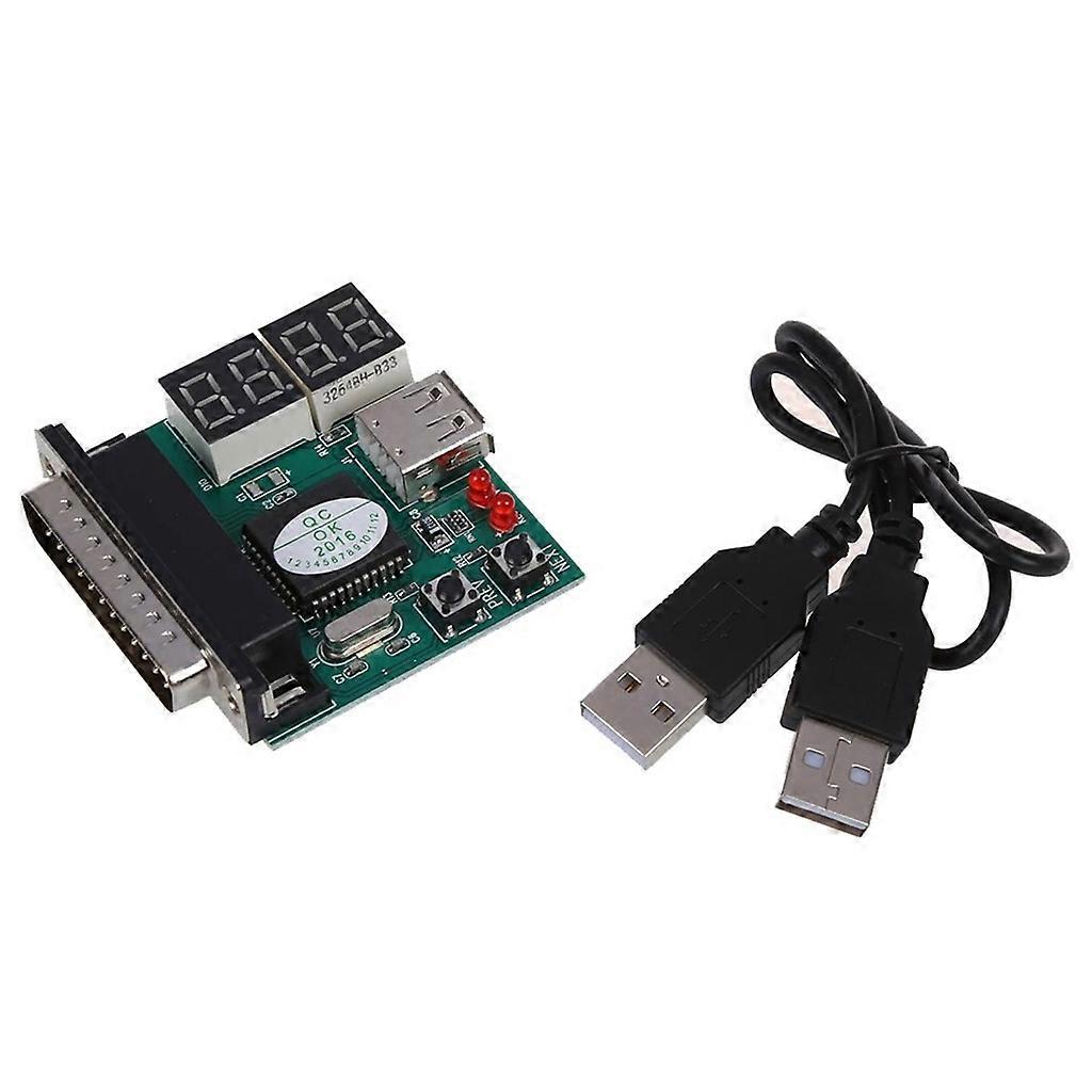 Motherboard Failure Analyzer Kit USB Diagnostic Card with Parallel Port for PC