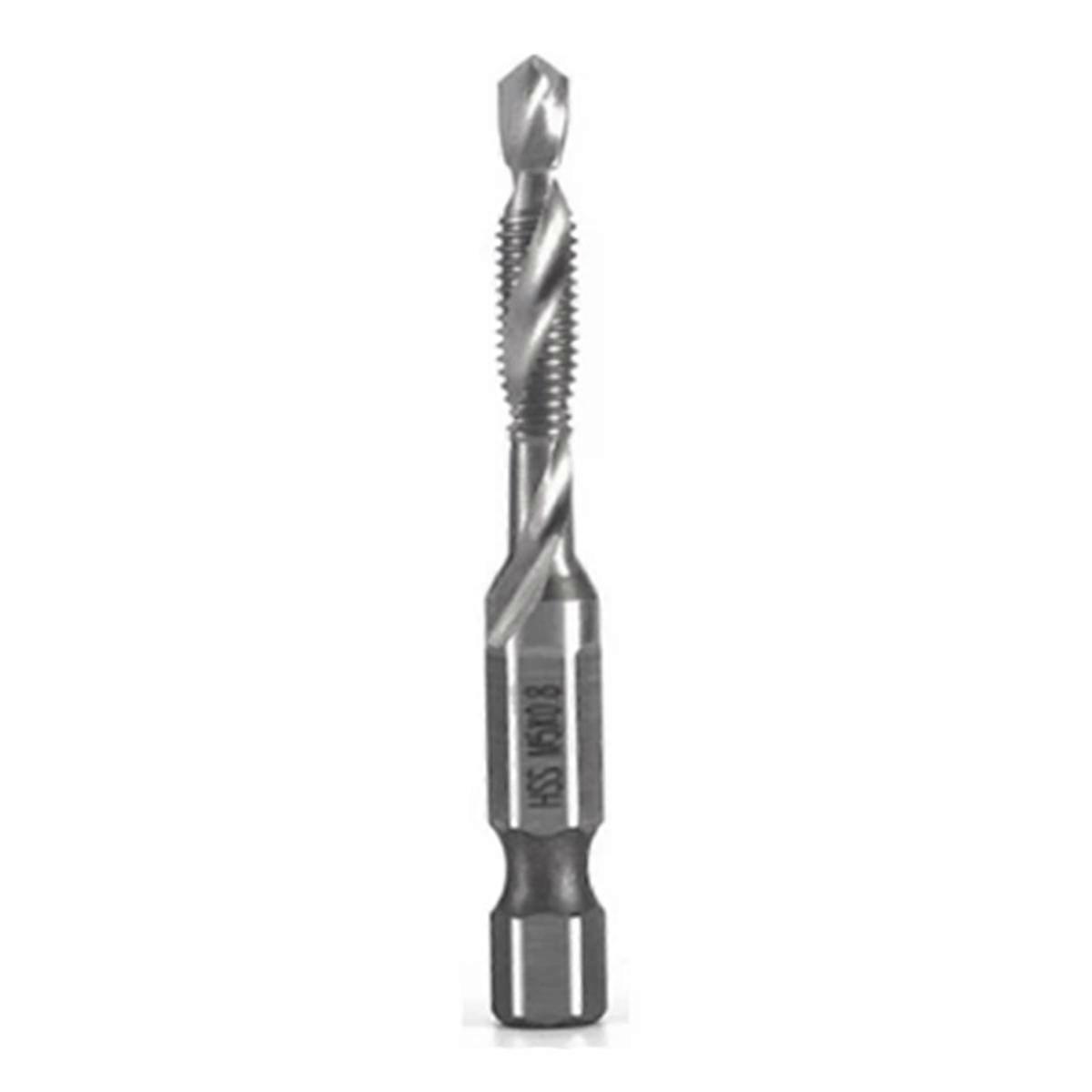 M5X0.8mm High-Speed Steel 4341 Titanium Plated Composite Tap Drill and Tap Integrated Machine Tap Open and Chamfer Tool