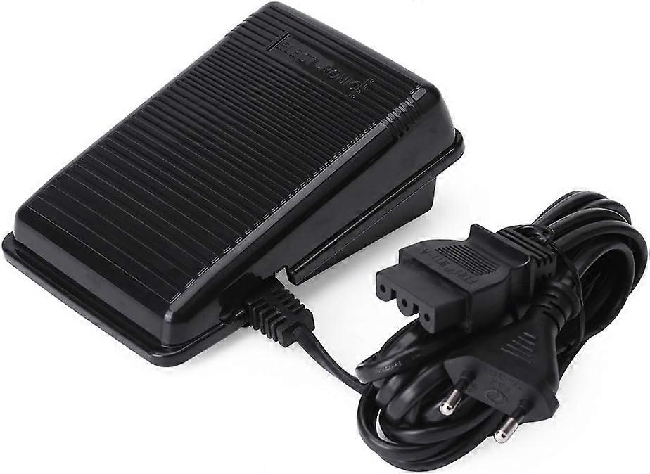 Home Sewing Machine Foot Control, Electric Sewing Machine Foot Pedal with Cord Universal Variable Speed Controller (Black)(EU Plug)
