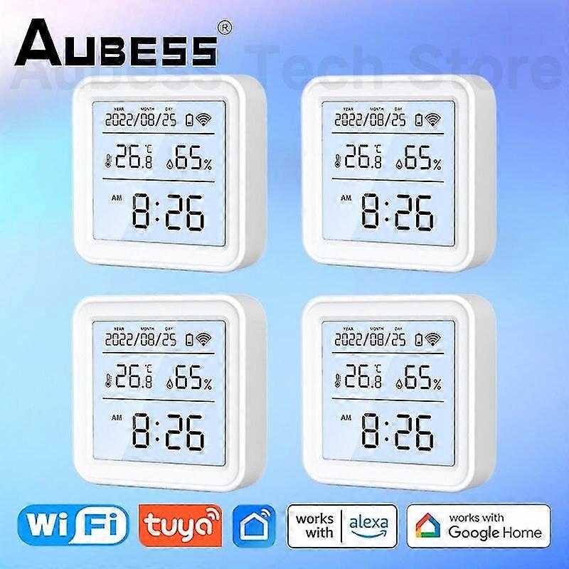 Aubess Tuya Wifi Temperature Humidity Sensor Indoor Hygrometer Thermometer Detector