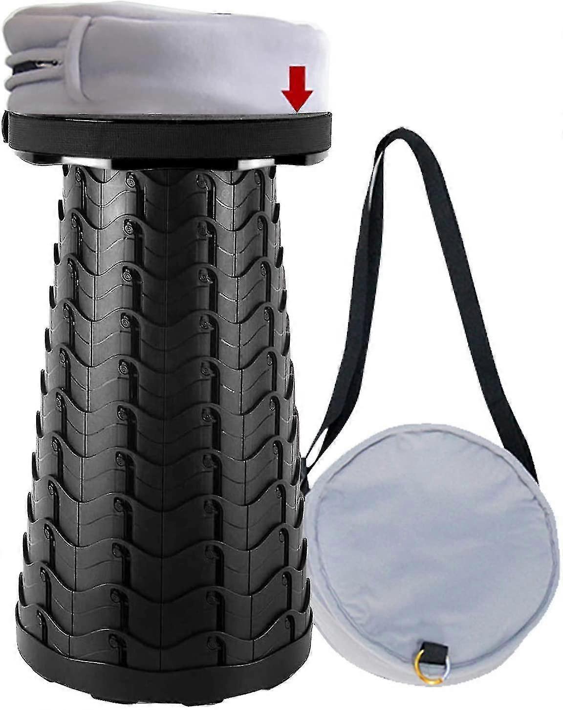 D Portable Folding Stool With Backpack Pad, Retractable