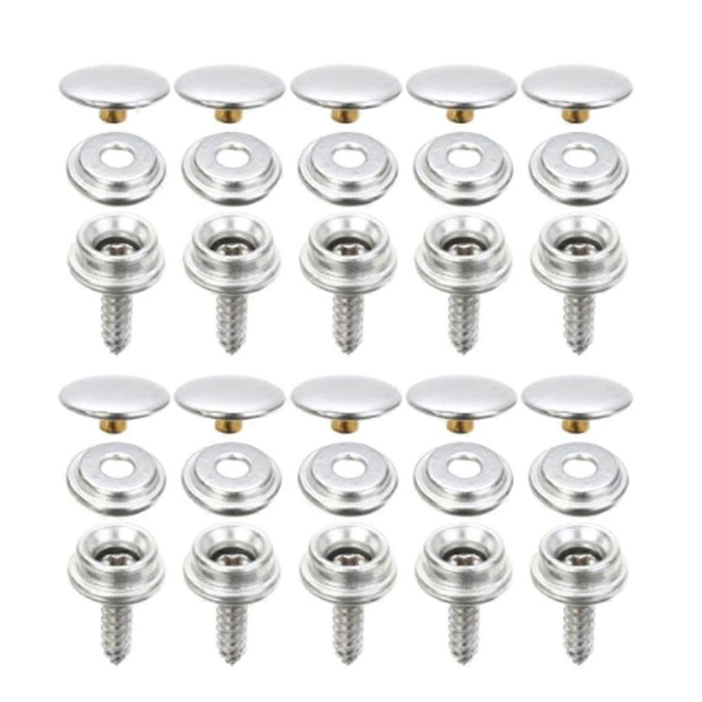 Snap Fastener Kit for Repairing Replacing Canvas Tarpaulins Awnings 10/25pcs