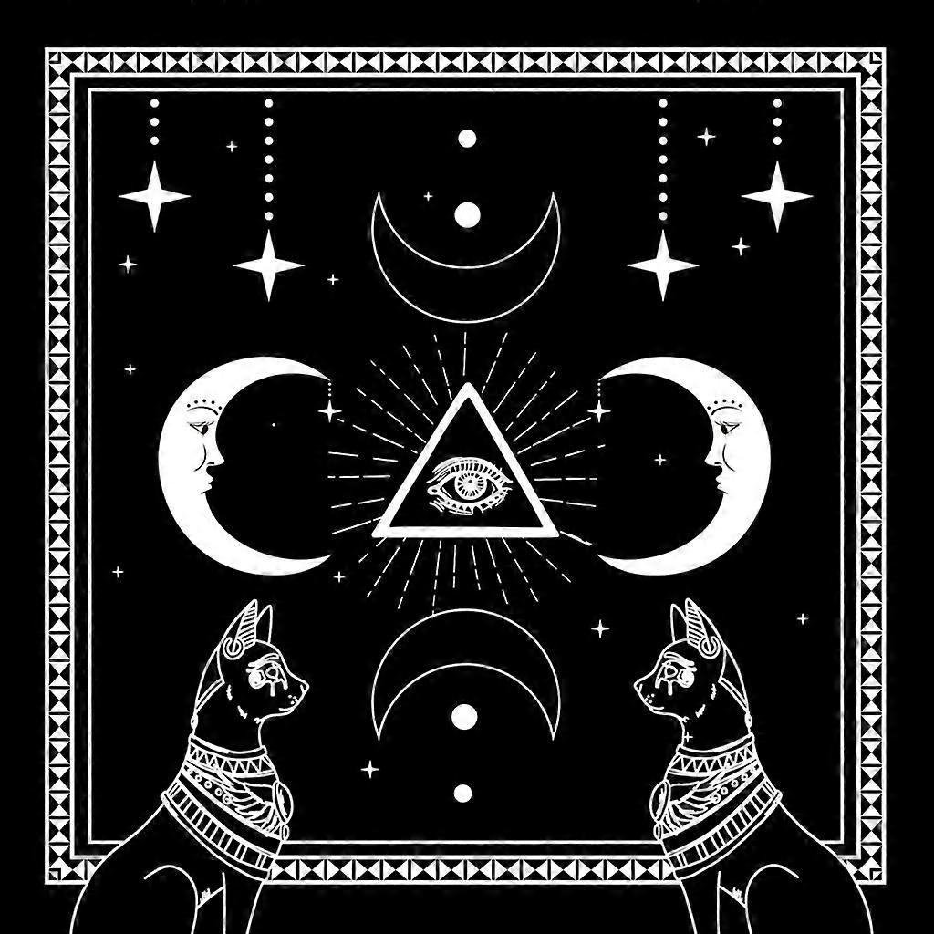 Square Pendulum Divination Tablecloth Tarots Card Pad Runes Altar Table Cloth