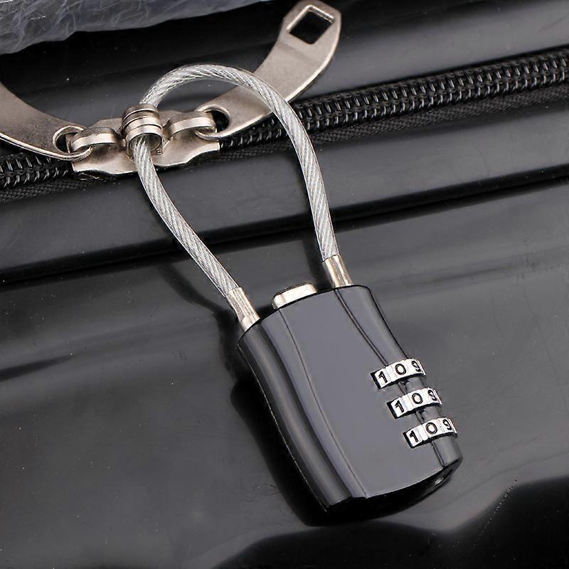 Black Padlock,2 Pieces Suitcase Padlock, Combination Padlock,Luggage Locks