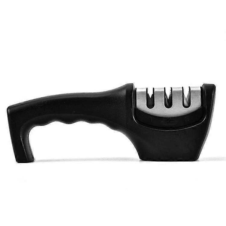 Smart Sharp Knife Sharpener - Professional 3-Step Manual Knife Sharpener for Sharpening Kitchen Knives - Ceramic Stone, Tungsten Carbide Plates, Diamo