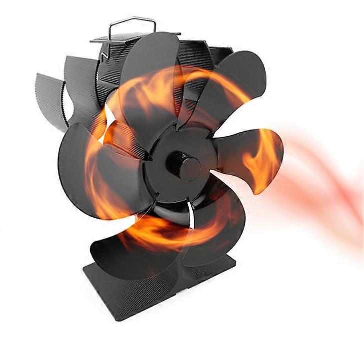 6-Blatt-Herdventilator, Eco-Hitze, Feuerbrenner