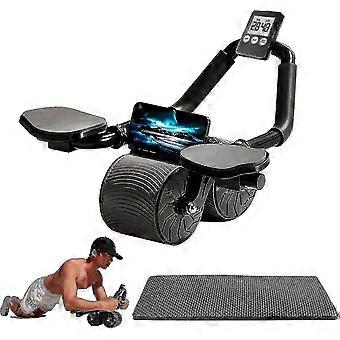 hochwertige automatische Rückprall-Bauchrolle ab Roller Rad,4d ab roller mit Ellbogenstütze,Plank Ab Roller Rad für Core Trainer, Fitness Abs Tra
