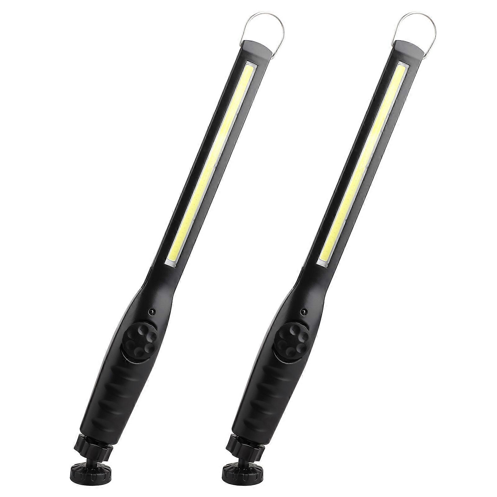 2pcs COB LED Automotive Work Light Magnetic Angle Adjustable Rechargeable Flashlight (long version)