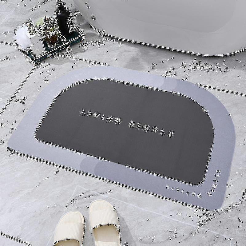 Super Absorbent Bath Mat Quick Drying Bathroom Rug Non-slip Entrance Doormat Nappa Skin Floor Mats Toilet Carpet Home Decor-01 Red-40x60cm