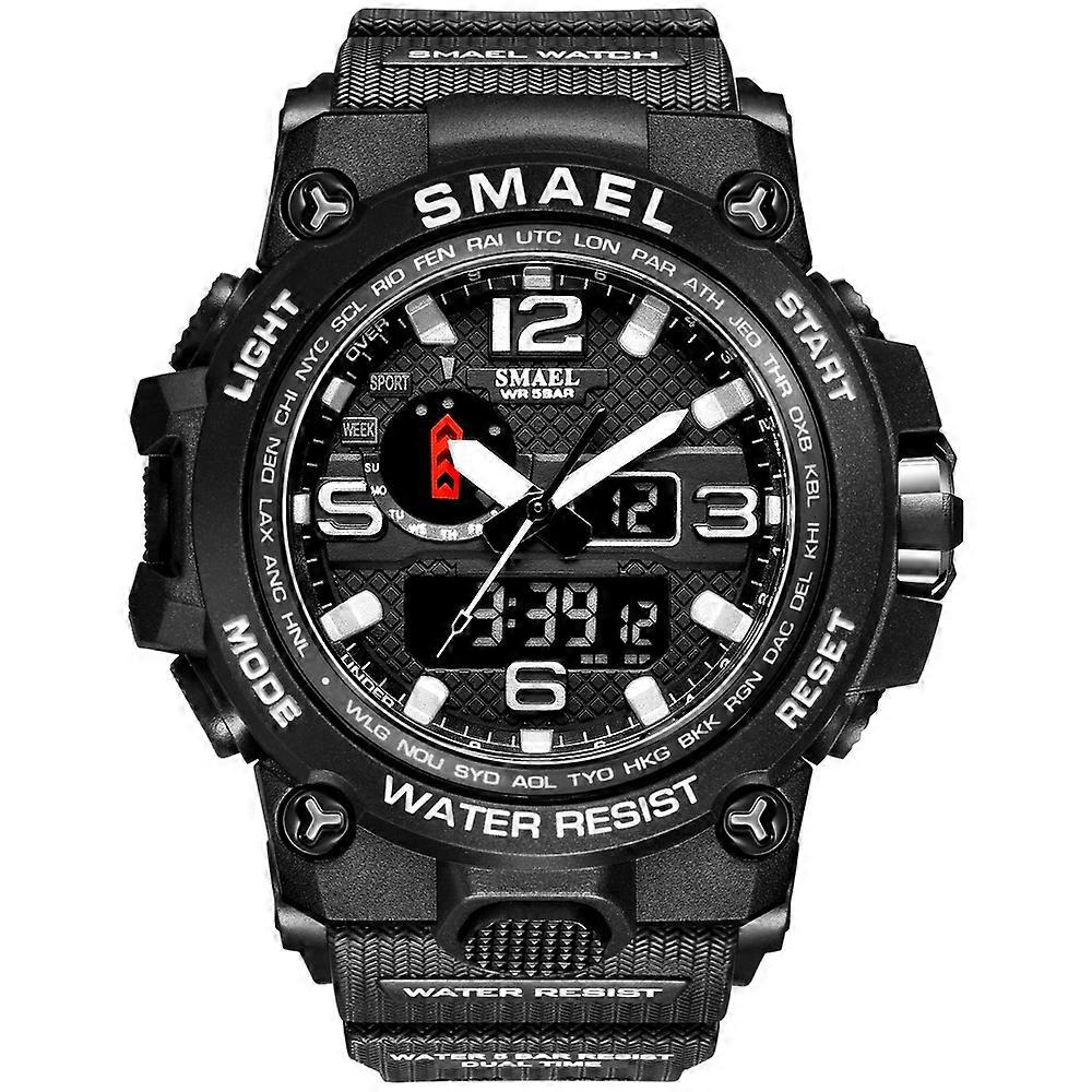 SMAEL Dual Display Digital LED Άνδρες Watch Τύπος δείκτη Quartz ηλεκτρικά ρολόγια Relogio Masculino Uomo Sport ρολόι 1545