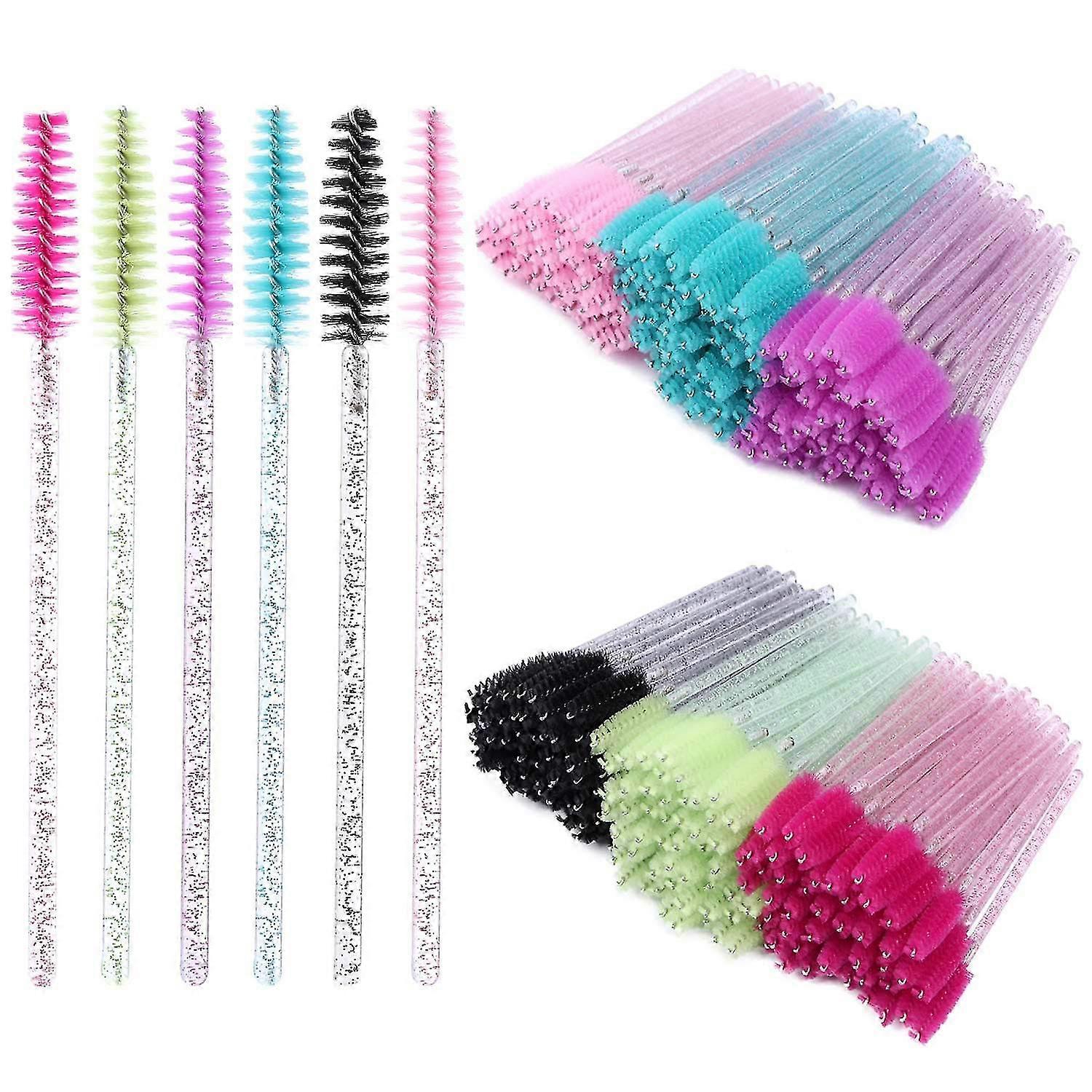 300 Disposable Mascara Wands Eyelash Brush Spoolies For Eye Lash Extension, Eyebrow And Makeup Crystal Katea