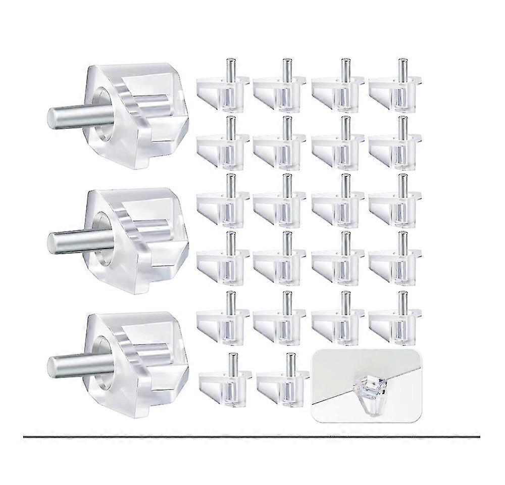 Supporto per scaffale Peg Supporto in plastica trasparente Piccolo armadio Spille per mensole Sostituzione Peg Cabinet Shelf Supports Pins Supporto per mensola Perni (20 pezzi) 3mm