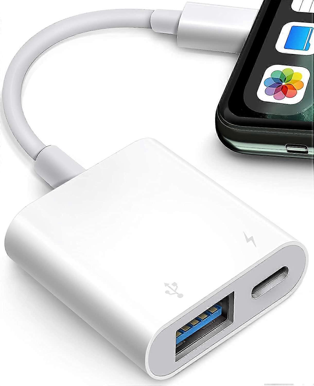 Usb Camera Adapter,otg Usb Adapter Compatible With Iphone ,support Card Reader,usb Flash Drive,keyboard,mouse,no Application-plug & Play