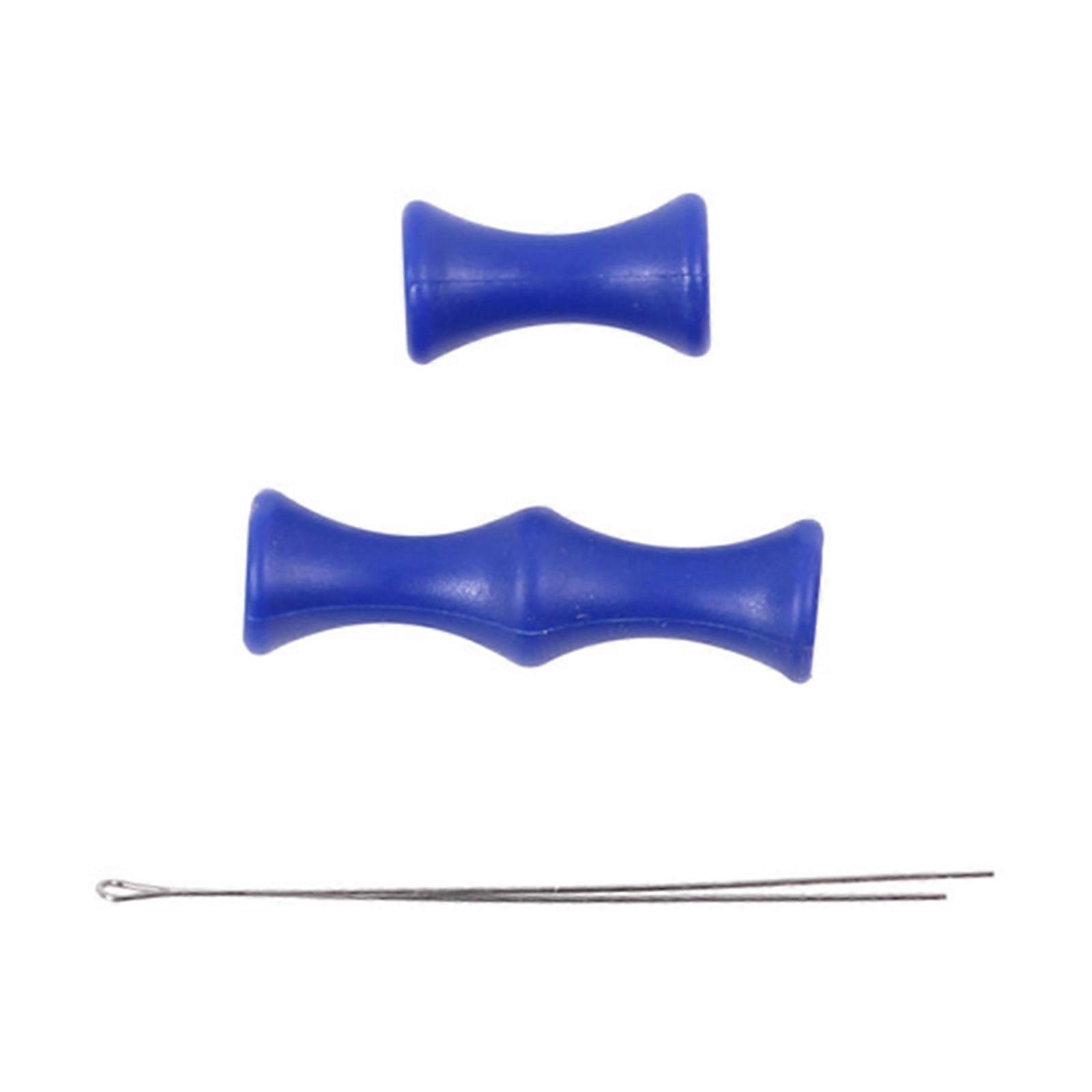 Archery Silicone Finger Protector Set for Bowstring with Mounting Pin - Anti-skid Finger Guard Shot Silica Gel Roller Universal - Black/Red/Blue