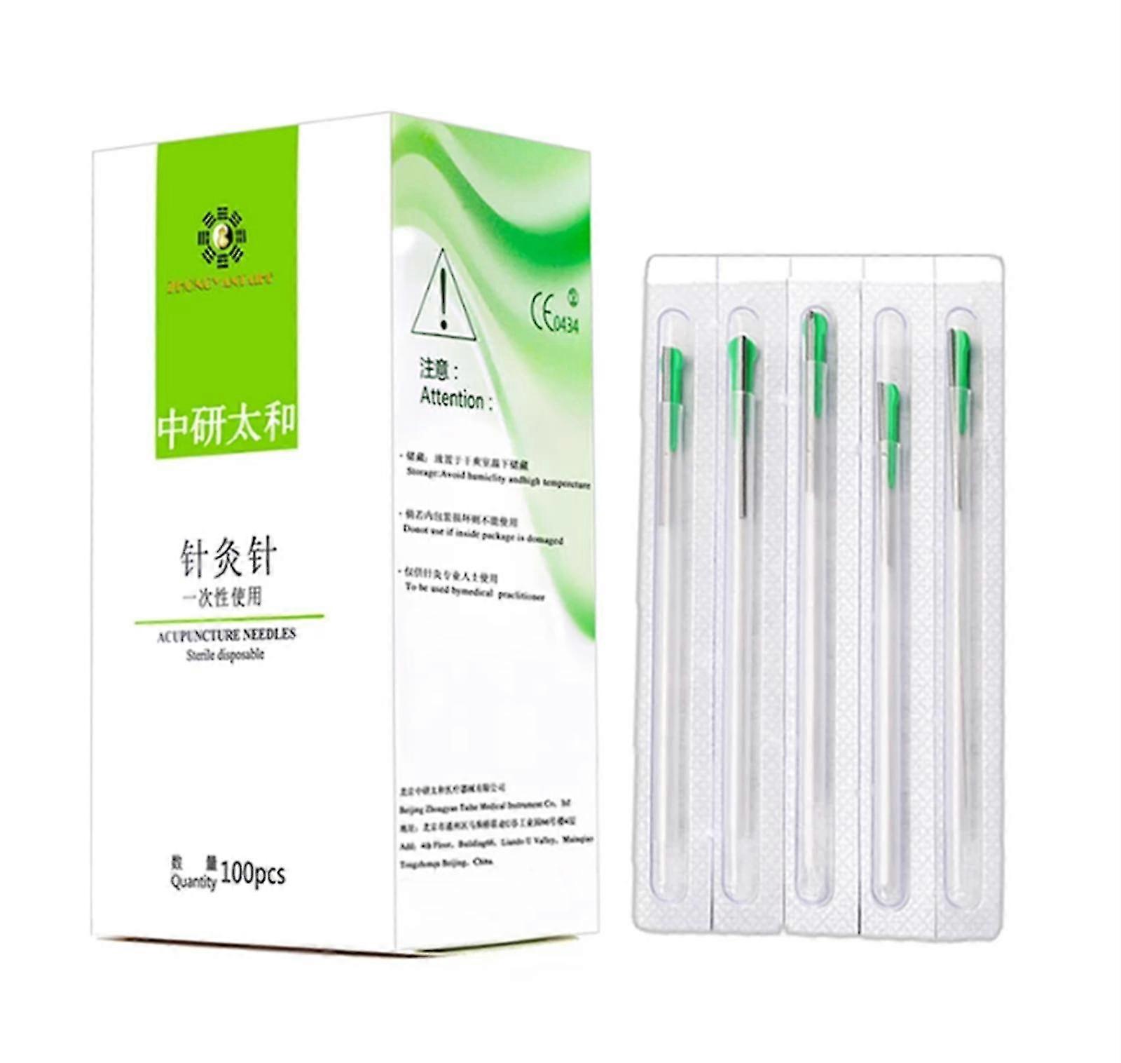 Acupuncture Spring Handle Needles With Guide Tube 100 Massage