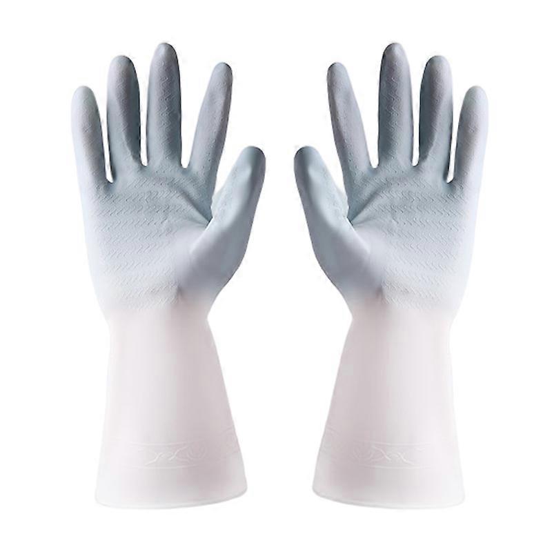 1 par diskhandskar långärmade skyddar händerna vattentät pvc köksrengöring diskhandskar för daglig användning JIKAIX
