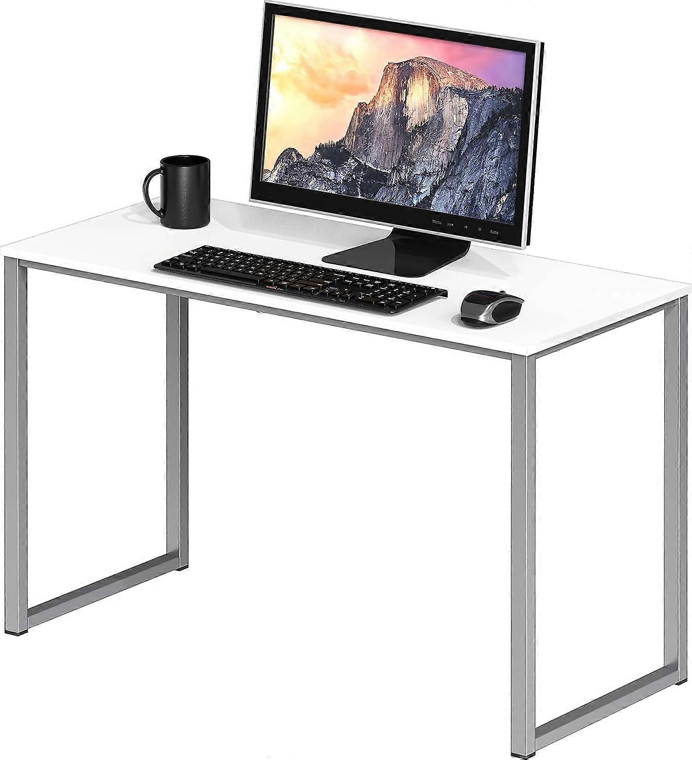 Home Office 100cm Computer Desk, Black White 32-Inch