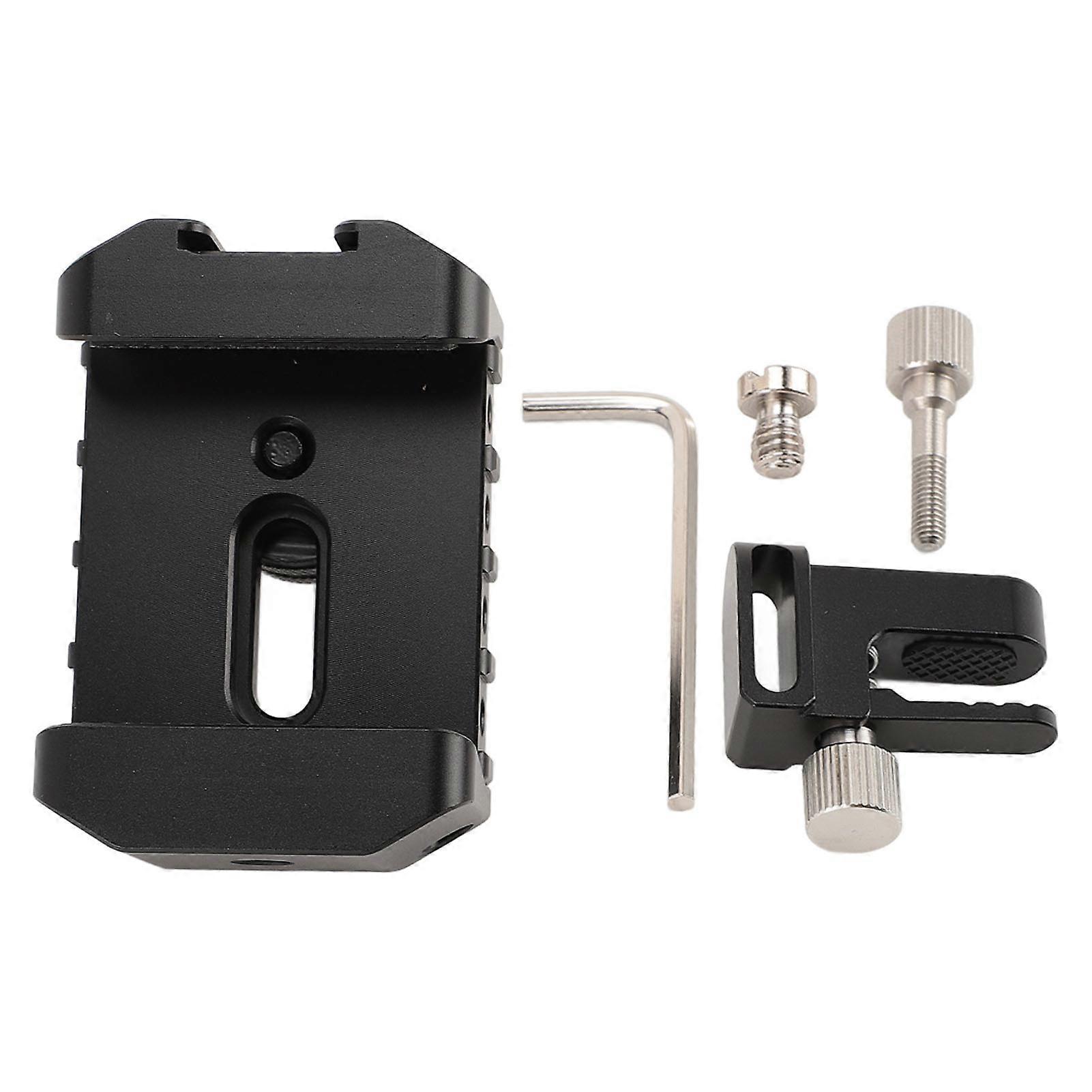 Aluminum Alloy SSD Mounting Bracket Universal Solid State Drive Holder Clip with Cold Shoe and 1/4in Thread Slot for Secure Installation