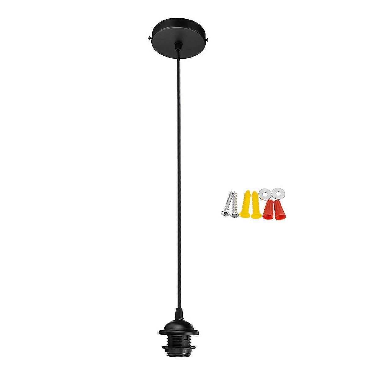 Single Head E27 Vintage Industrial Pendant Lamp Holder Ceiling Light Bulb Adapte