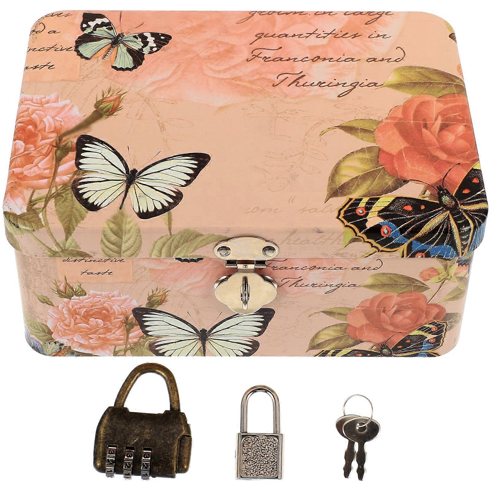 Iron Storage Case Iron Storage Holder With Coded Lock Desktop Storage Holder