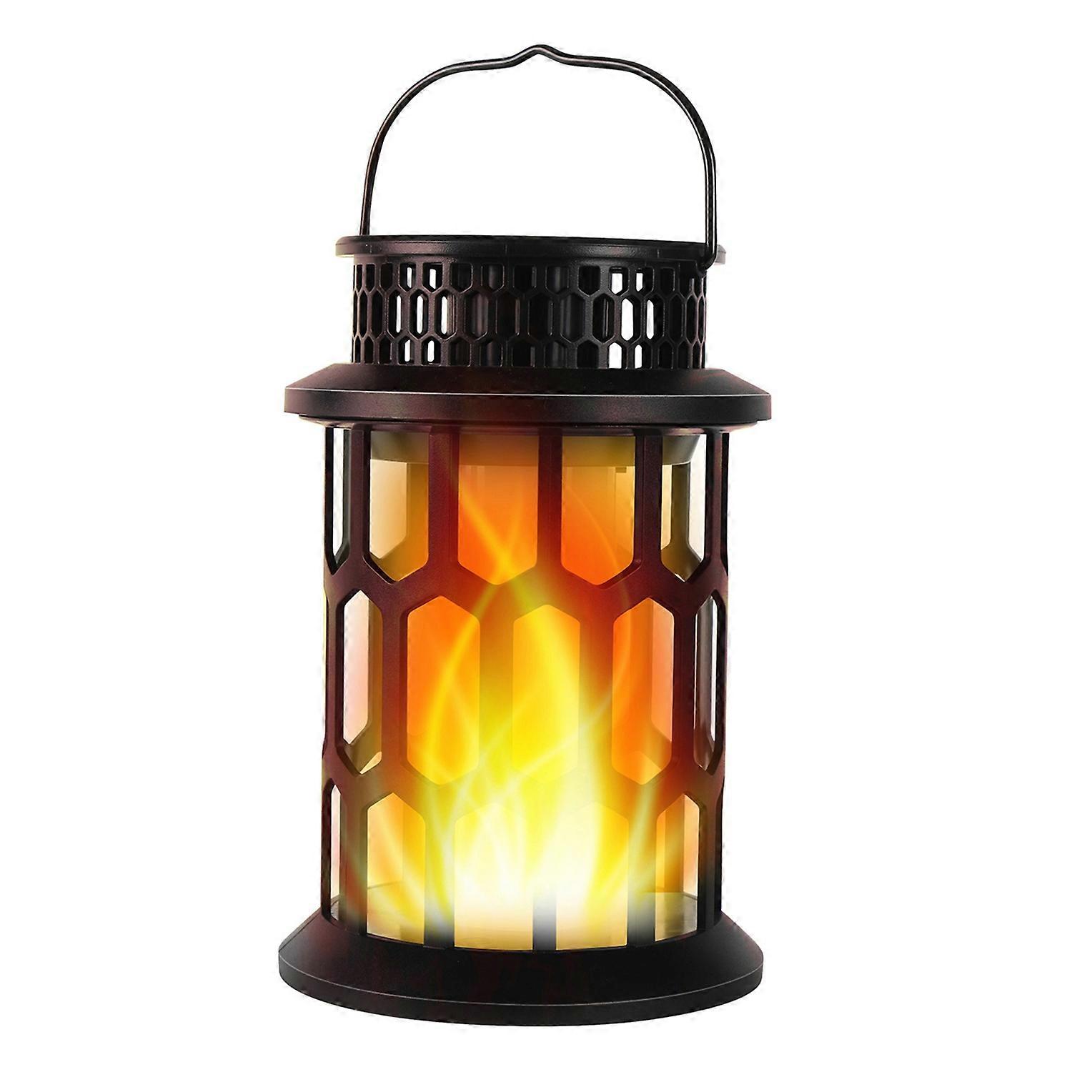 Garden Solar Lantern with Flickering Flame Effect Automatic On/Off IP65 Waterproof Easy Installation