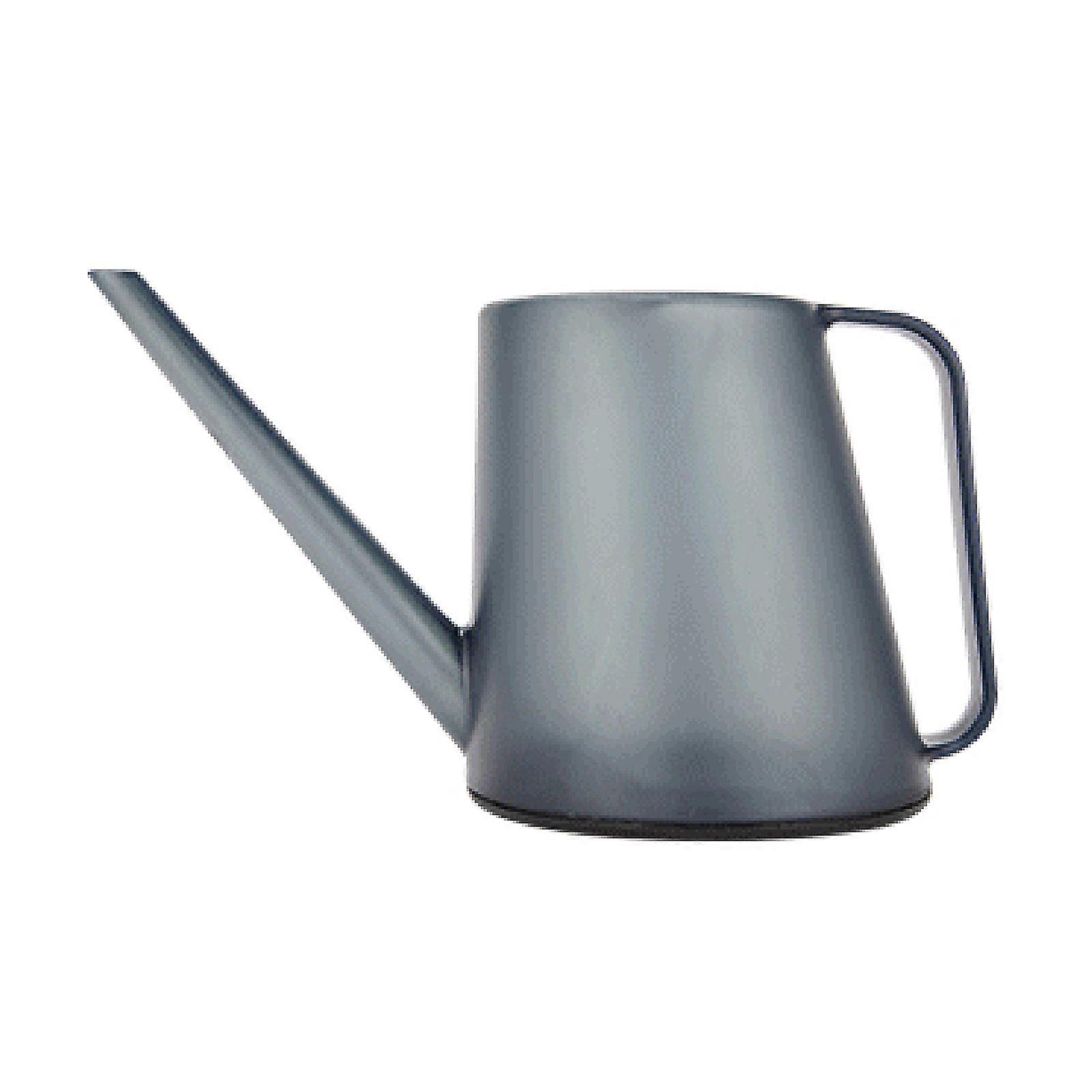 Frosted Flower Watering Jug with Handle Large Capacity 1.8L Long Mouth Kettle for Indoor Outdoor Garden Bonsai Vegetable Gardening Tool  Grey