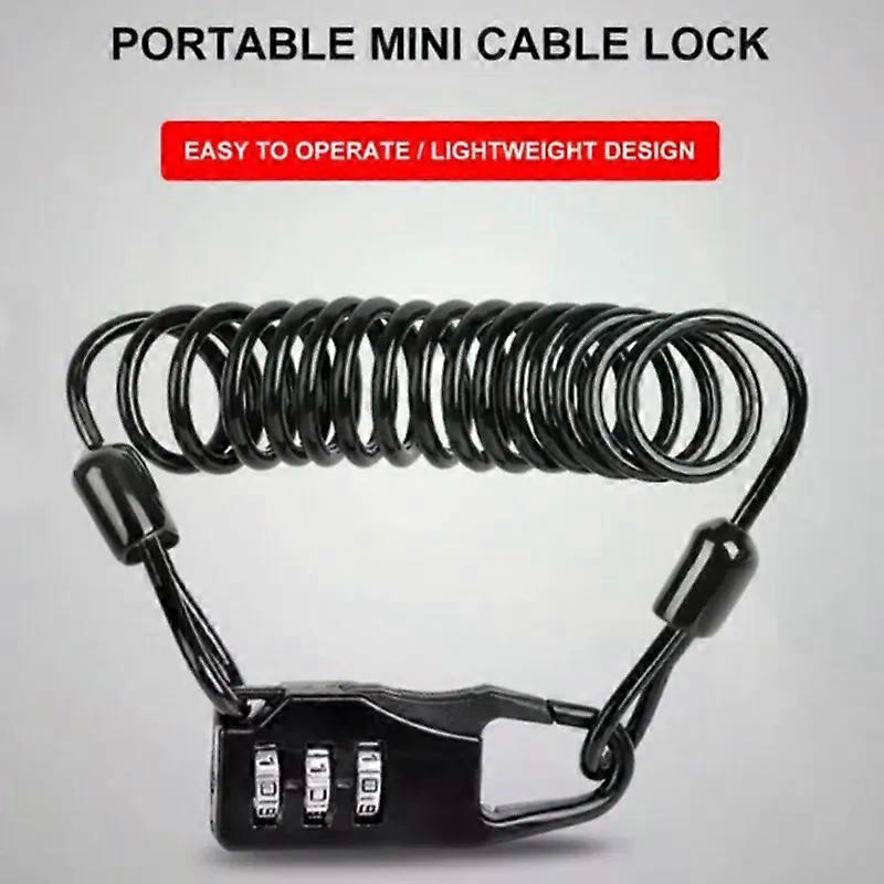 Universal Bicycle 3 Digit Code Cable Lock 100cm Anti-theft Bike Password Lock Bike Security Steel Cable Helmet Lock Bike Parts