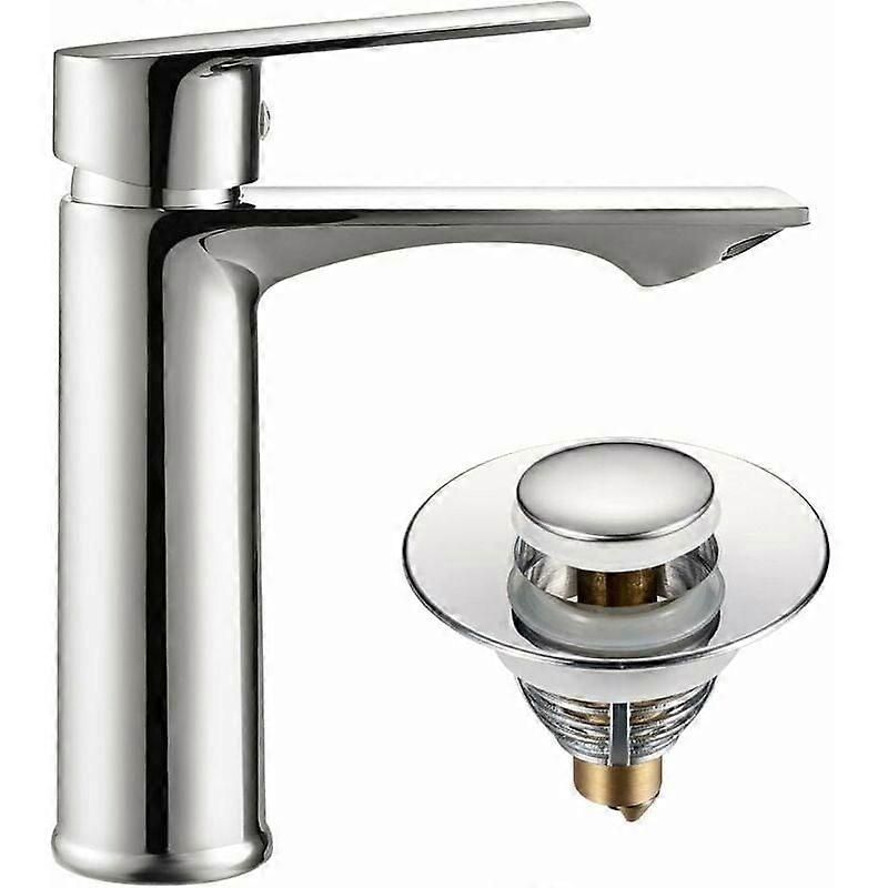 Bathroom Sink Faucet with Adjustable Hot/Cold Mixer