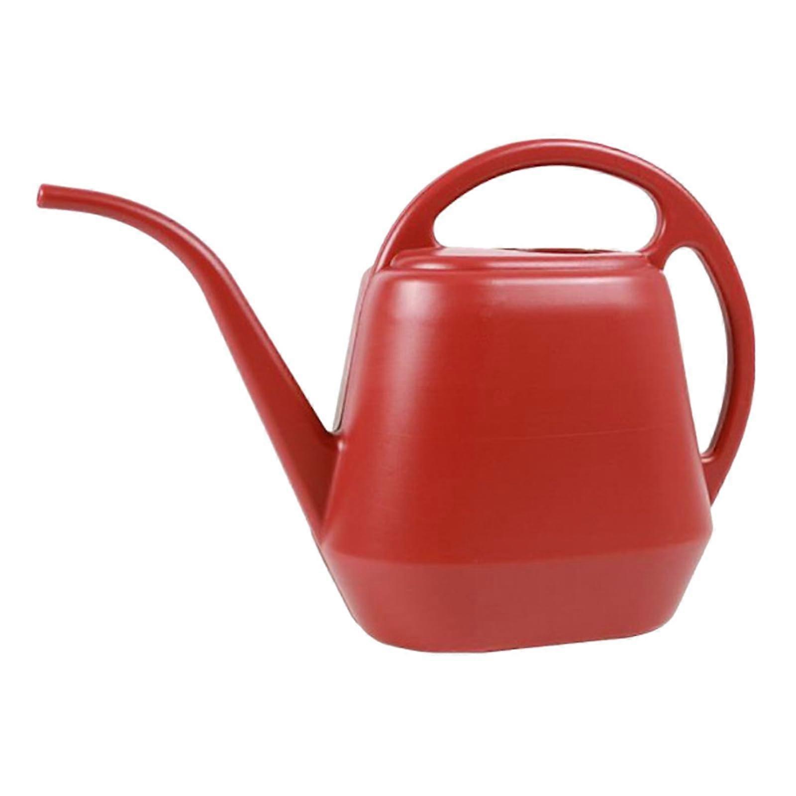 1 Gallon Plastic Watering Can with Long Spout for Indoor and Outdoor Plants, Ergonomic Design, Lightweight and Durable