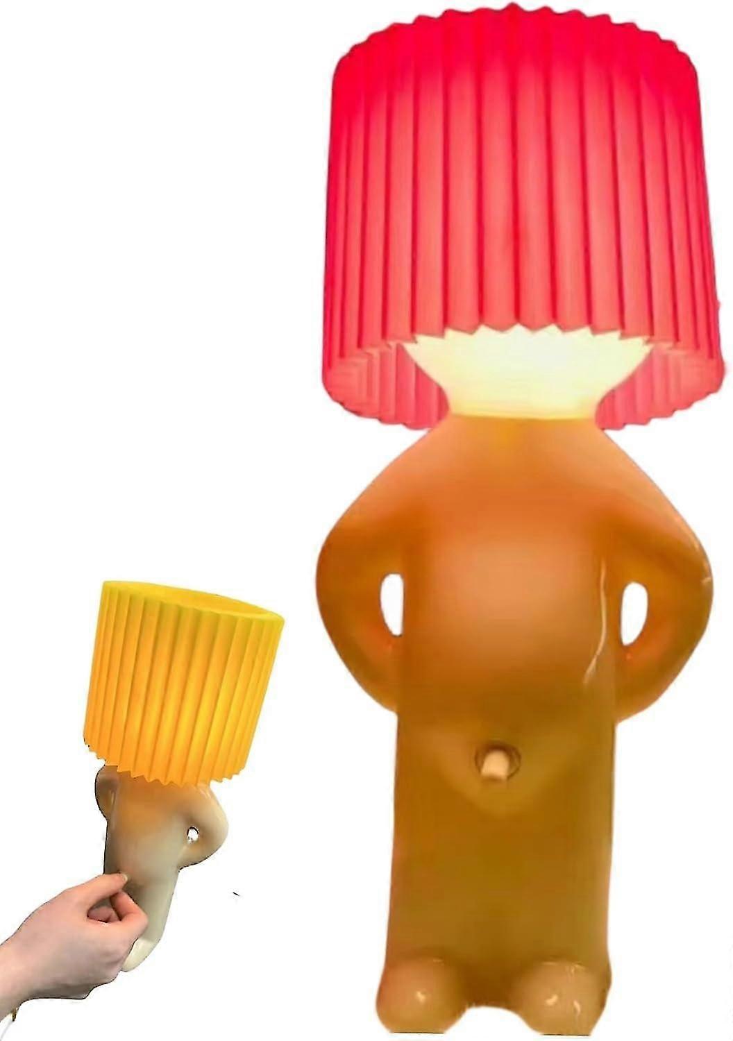 A Little Shy Man Table Lamp Naughty Little Boy Desk Lamp Funny Bedside Night Light With Unique On/off Switch, Novelty Home Decor