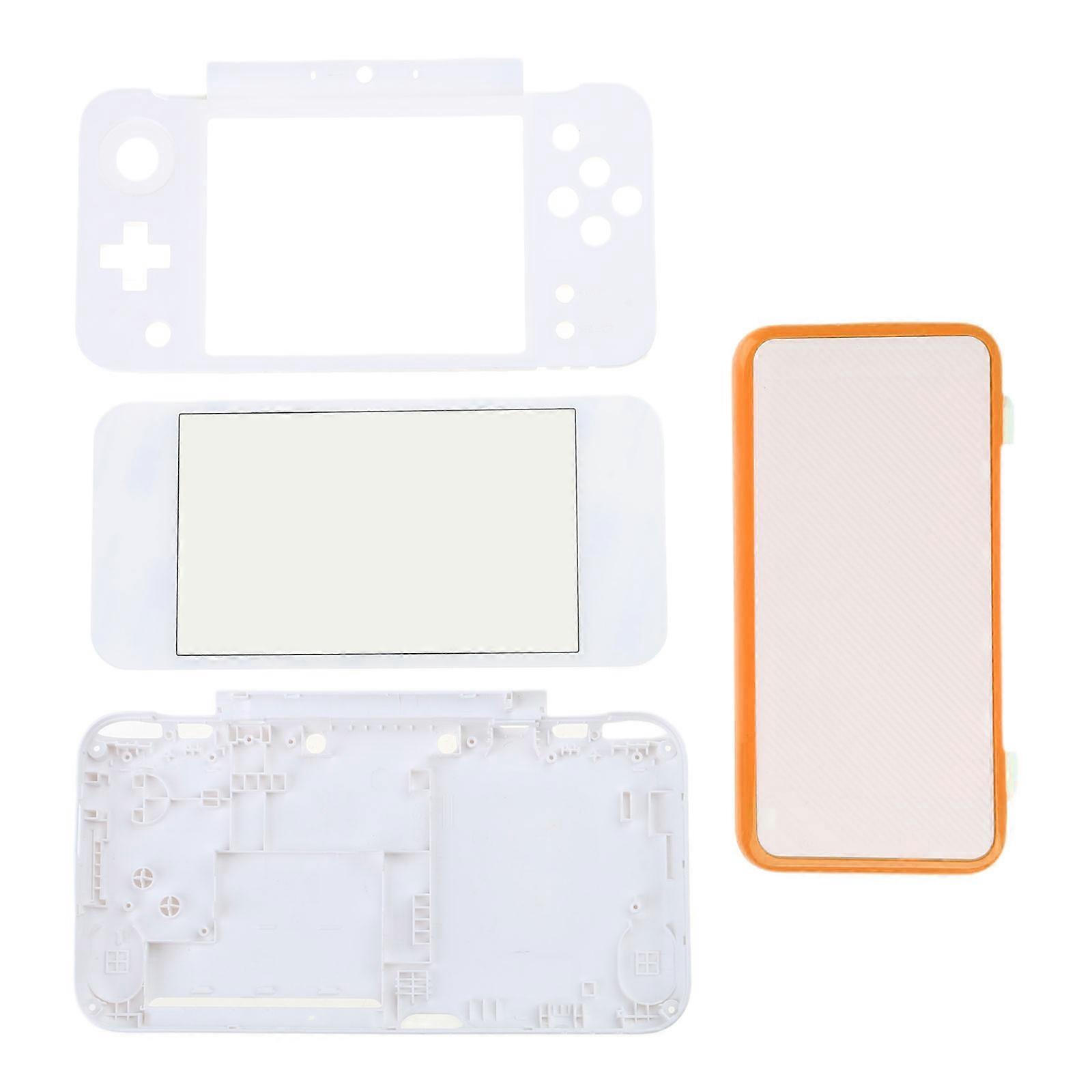 Replacement Full Housing Shell Case Cover For NS NEW 2DS XL LL Plastic Shell Cover Case for Game Consoles  White orange single 