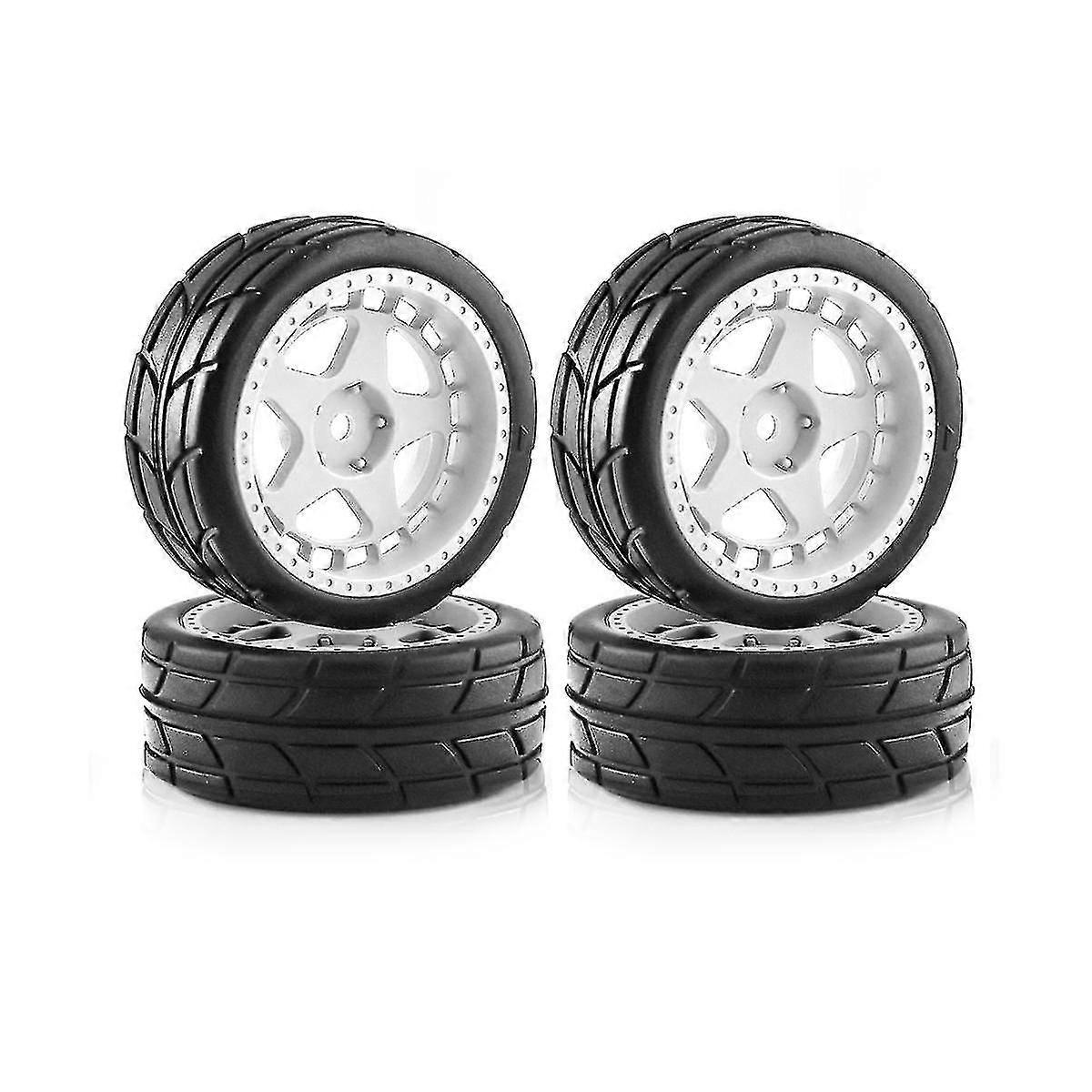 4pcs 65mm λαστιχένιος τροχός ελαστικών για Tt01 Tt01e Tt02 Xv01 Xv02 Ta06 Ptg-2 144001 144010 124007 124017 1/