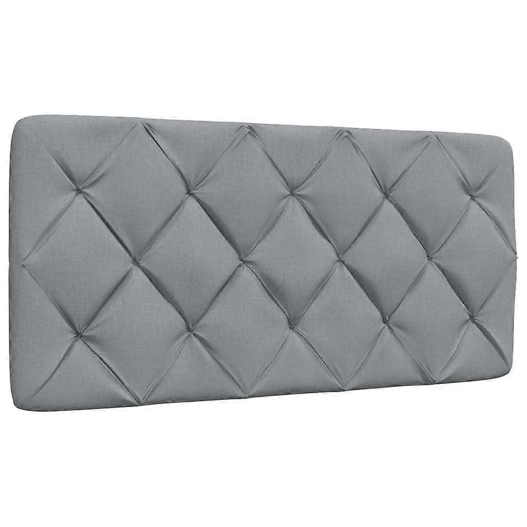 Headboard Cushion Light Grey 100 cm Fabric