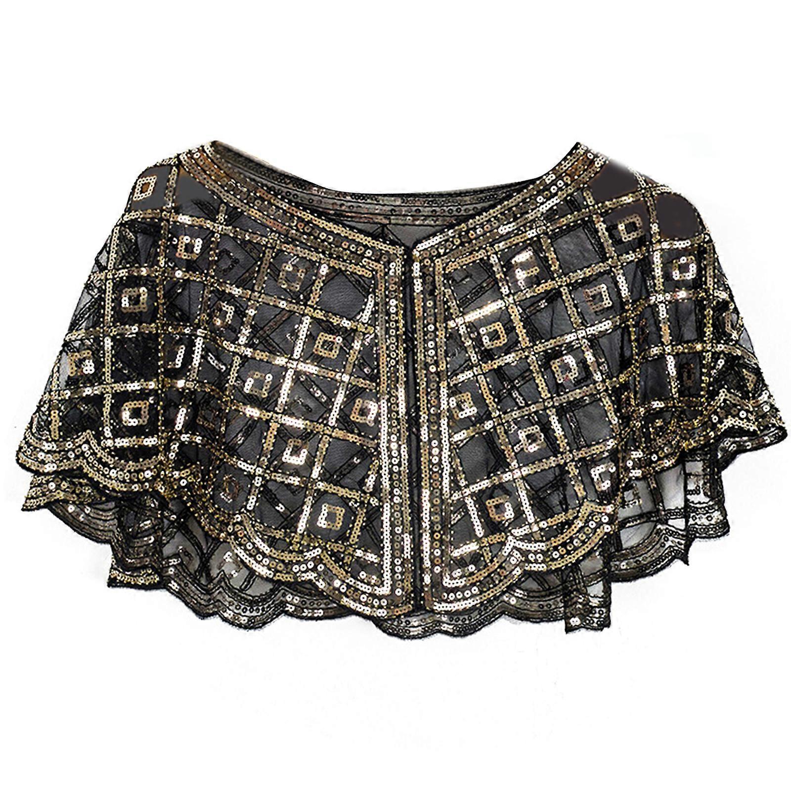 Beaded Shawl with Sequins Classical Sequins Accent for Evening